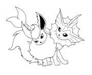 Printable eevee evolution 2 coloring pages